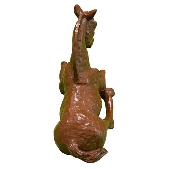 RED MILL FOAL FIGURINE #477 LAYING HORSE PECAN SHELL RESIN 1997 - Picture 6 of 9